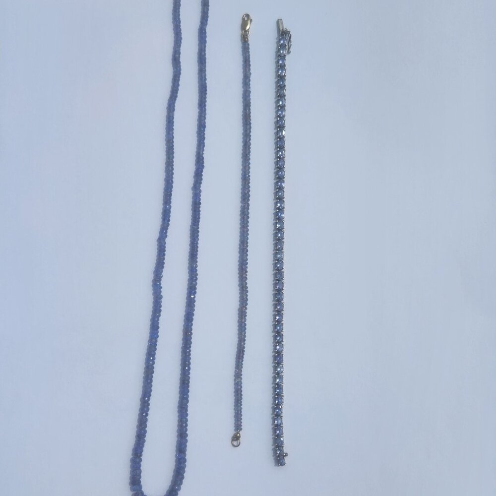 Tanzanite bead bracelet